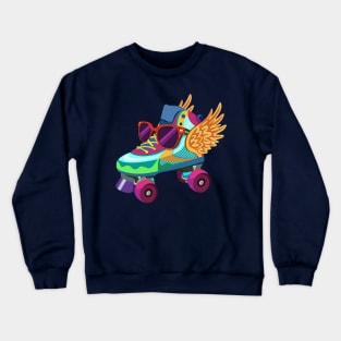 Roller Skate Wings Crewneck Sweatshirt